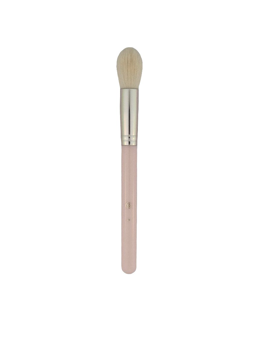BH 4 Light Pink Handle Tapered Blending Brush Precision Eyeshadow & Highlight — makeup brush on white background