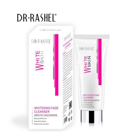 DR.RASHEL WHITE SKIN Whitening Fade Cleanser 80gm Brighten & Revitalize Your Skin β cleanser on white background