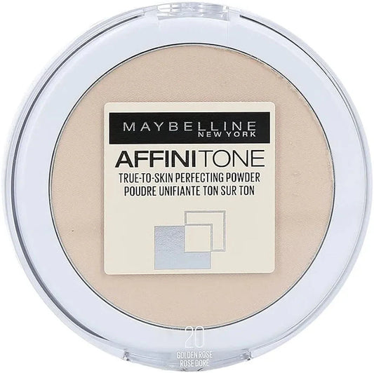 Maybelline Affinitone True To Skin Pressed Compact Powder Natural Matte Finish — setting powder on white background