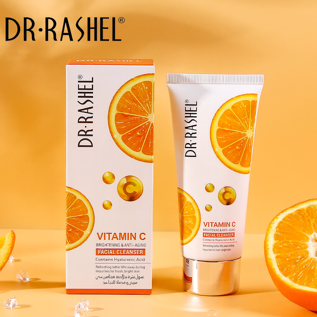 Dr Rashel Vitamin C Brightening & Anti-Aging Facial Cleanser 80 ml –  Hyaluronic Acid Deep Cleanser