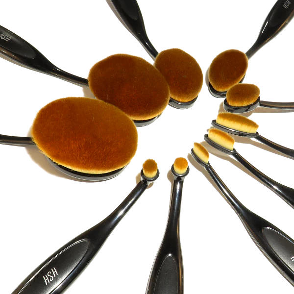MERRYNICE MULTIPURPOSE 10pcs Toothbrush Shaped Oval Makeup Brush Set with Box