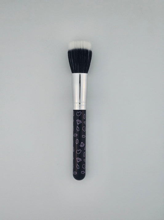Beauty Bay Iconic Black Stippling Brush Flawless, Airbrushed Finish — makeup brush on white background