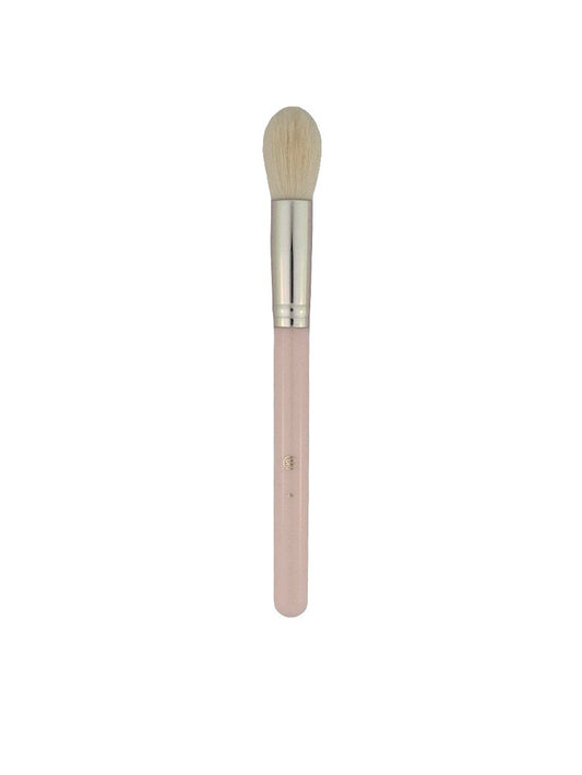 BH 4 Light Pink Handle Tapered Blending Brush Precision Eyeshadow & Highlight — makeup brush on white background