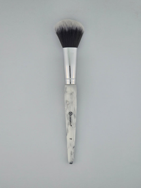 BH Marble Powder/Blush Brush Effortless Application with Elegant Design — makeup brush on white background