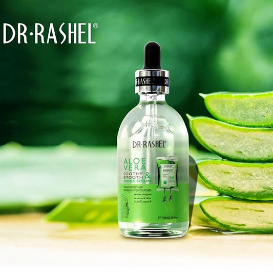 DR.RASHEL Aloe Vera Primer Serum 100ml Soothing Hydration & Smooth Makeup Base — primer on white background