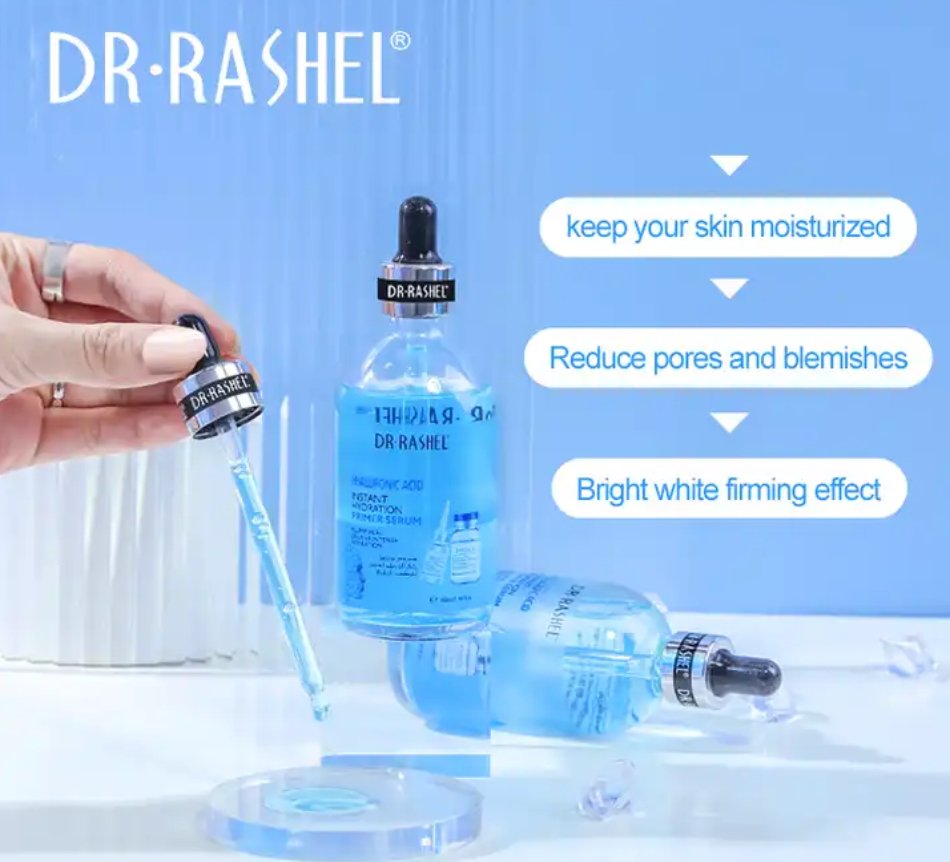 DR.Rashel Hyaluronic Acid Instant Hydration Primer Serum 100ml Deep Moisture & Smooth Skin — primer on white background