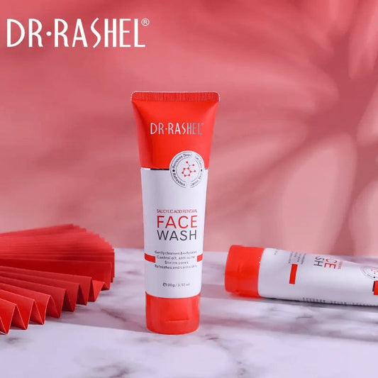 DR.RASHEL Salicylic Acid Renewal Face Wash 100g Clear Skin & Renewed Complexion — beauty product on white background
