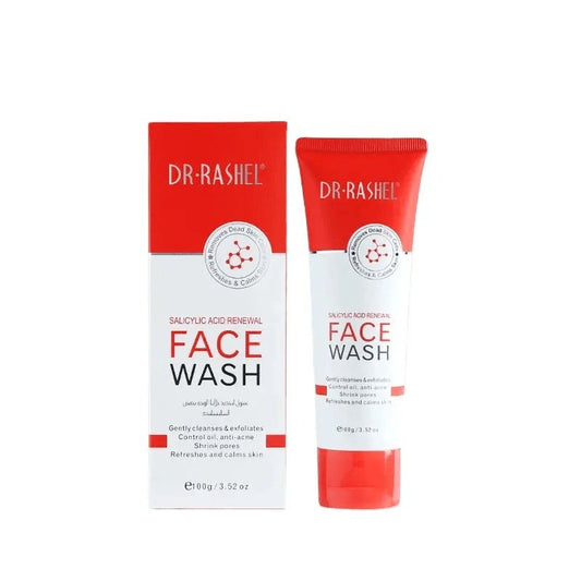 DR.RASHEL Salicylic Acid Renewal Face Wash 100g Clear Skin & Renewed Complexion — beauty product on white background