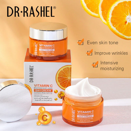 DR.RASHEL Vitamin C Brightening Day Cream 50g Radiant & Youthful Skin — beauty product on white background