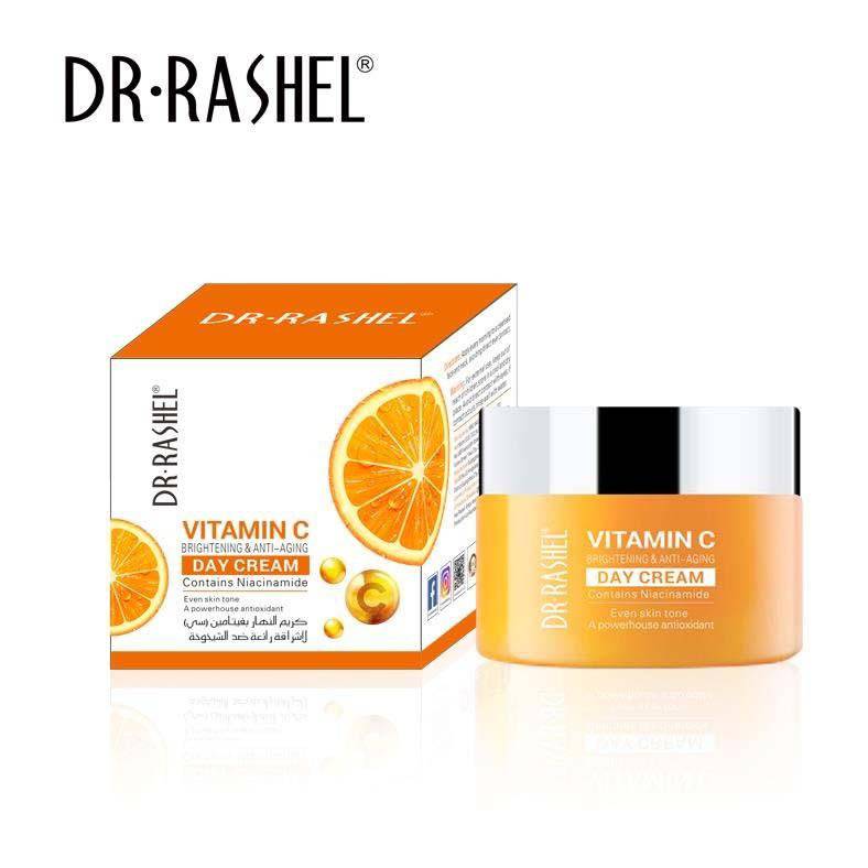 DR.RASHEL Vitamin C Brightening Day Cream 50g Radiant & Youthful Skin — beauty product on white background