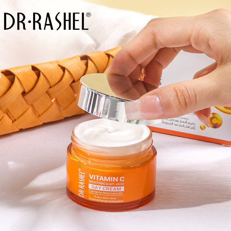 DR.RASHEL Vitamin C Brightening Day Cream 50g Radiant & Youthful Skin — beauty product on white background