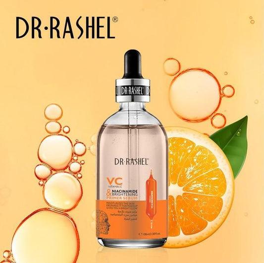 e.l.f. DR.Rashel Vitamin C Niacinamide & Brightening Primer Serum Radiant Glow — primer on white background