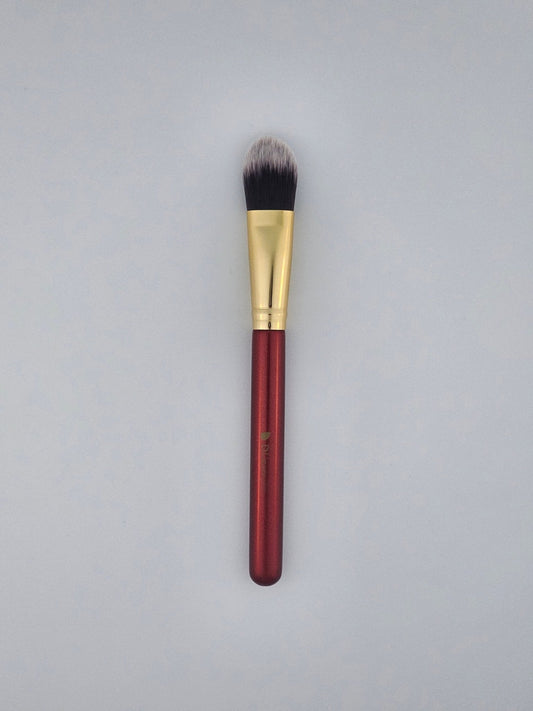 DUcare Classic Red Foundation Brush Flawless Coverage with a Touch of Elegance — makeup brush on white background