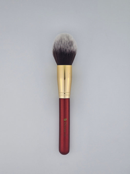 DUcare Classic Red Powder Brush Luxurious Softness for Flawless Finish — makeup brush on white background