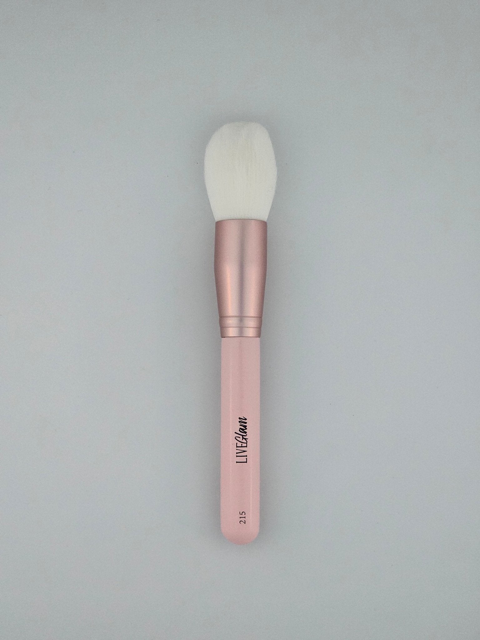LiveGlam 215 Powder/Blush Brush Perfect for Seamless Application — makeup brush on white background