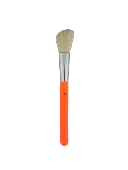 Lurella Angled Blush/Contour Brush Orange Precision Application for a Sculpted Look — makeup brush on white background