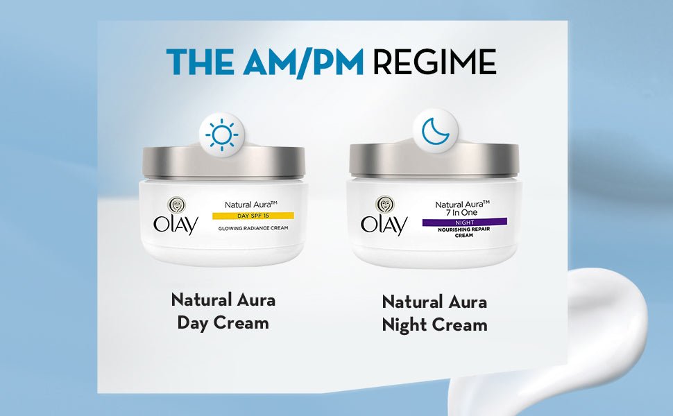 OLAY Natural Aura Radiance Cream 50g Illuminate & Enhance Your Natural Glow — beauty product on white background