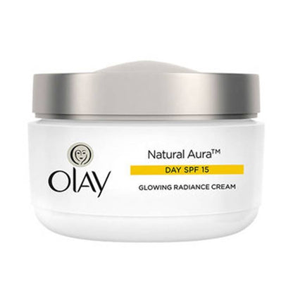 OLAY Natural Aura Radiance Cream 50g Illuminate & Enhance Your Natural Glow — beauty product on white background