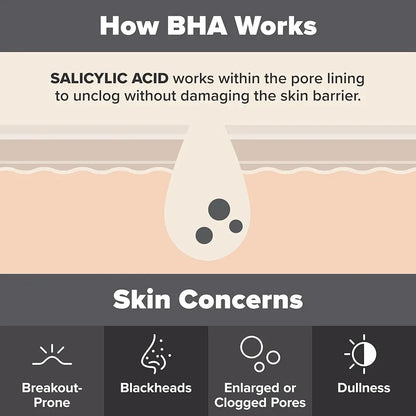 PAULA'S CHOICE Skin Perfecting 2% BHA Liquid Exfoliant Reveal Smoother, Clearer Skin — beauty product on white background