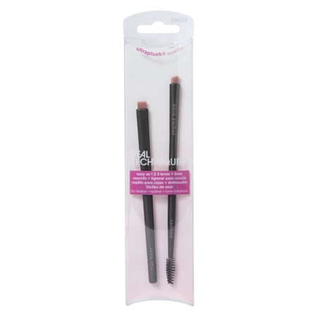 Real Techniques Real Techniques Easy as 1 2 3 Brow & Liner Brush Set Effortless Precision for Perfect Brows & Eyes — makeup brush on white background