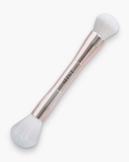 Seint Double Headed Brush Versatile Makeup Tool for Flawless Blending — makeup brush on white background