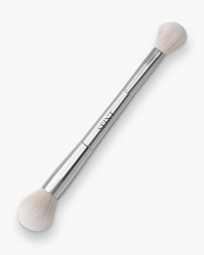 Seint Double Headed Brush Versatile Makeup Tool for Flawless Blending — makeup brush on white background